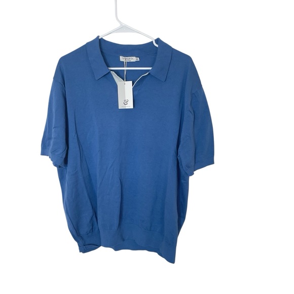 NEW Collars & Co Blue The Maranello Contrast Collar Polo XXL 2XL - Picture 3 of 8